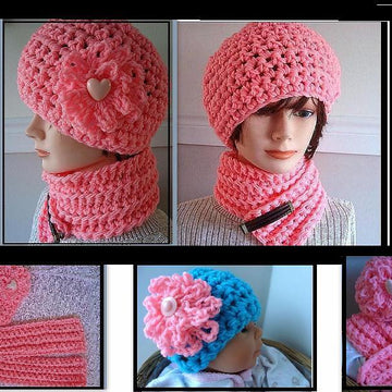 Crochet Hat and Scarf Set | Crochet Pattern SPP 97