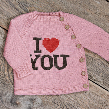 I Love You Kids Cardigan Knitting Pattern