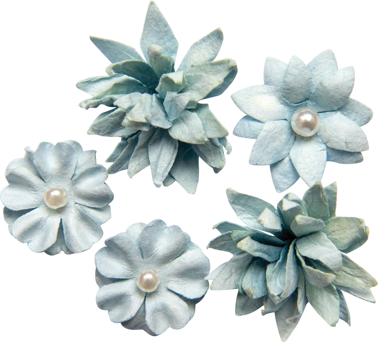 49 And Market Flower Mini Series 01 5/Pkg - Sky