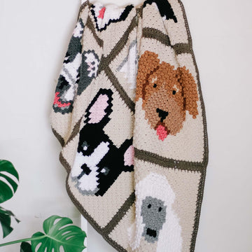 C2C Doodle Dog Blanket Square