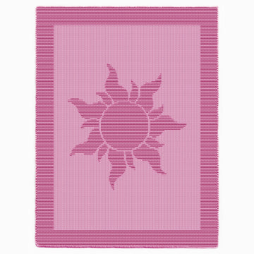 Sun Star blanket Knitting Pattern, Knit-Purl only