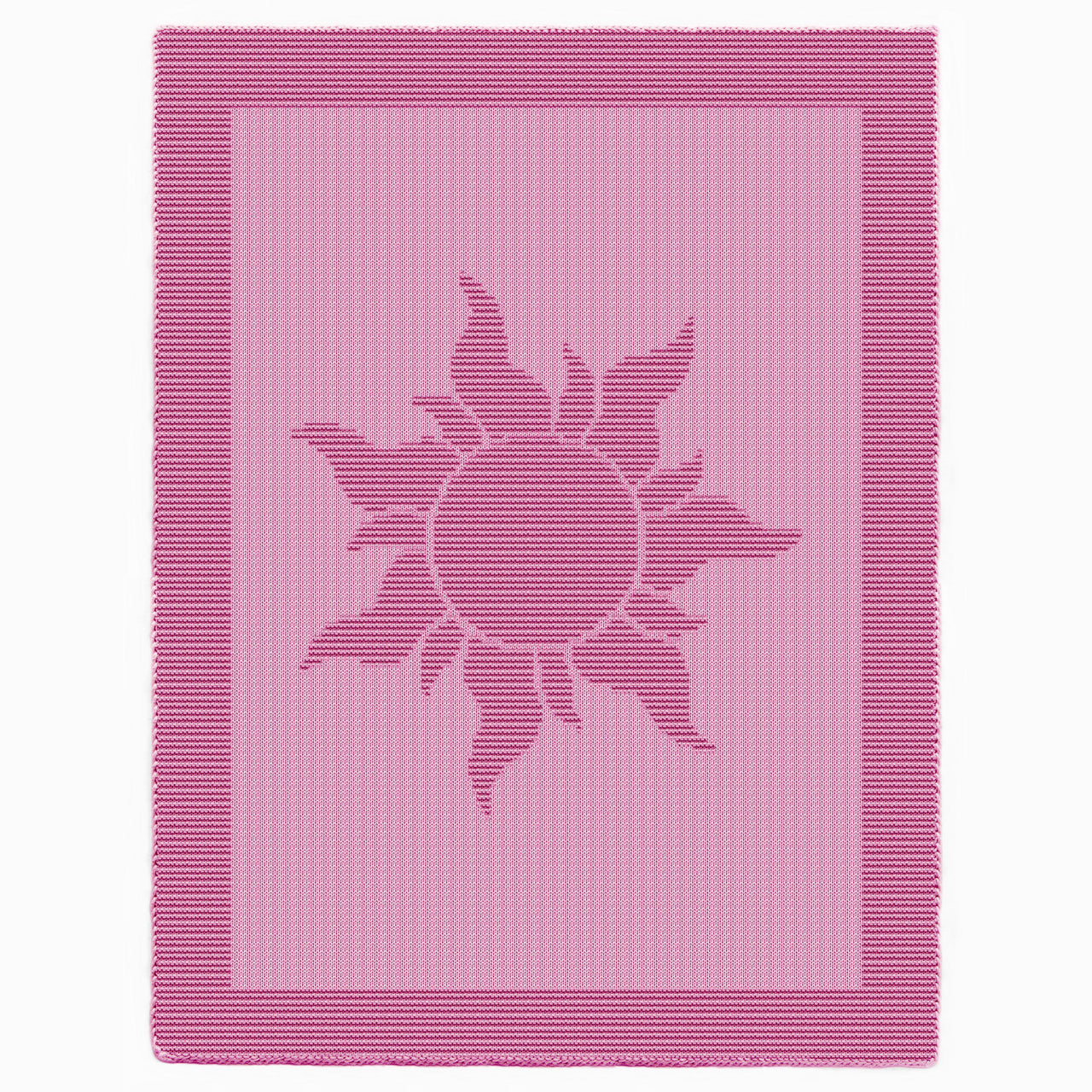 Sun Star blanket Knitting Pattern, Knit-Purl only