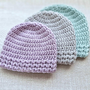 Puff V Stitch Baby Hat