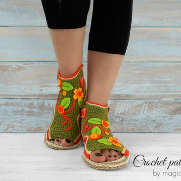 Boho sandals with jute rope soles