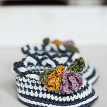 Striped Flower Bouquet Shoes
