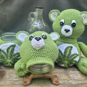 Mary Jane Leaf Stash Jar Bear
