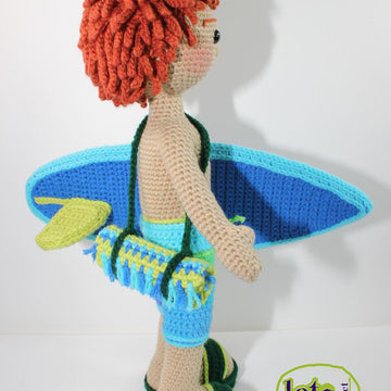 Crochet doll pattern, Amigurumi doll pattern, Medium doll, 18"/46cm, Finn