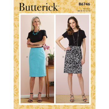 Butterick Misses' Straight Skirts and Belt B6746 - Sewing Pattern