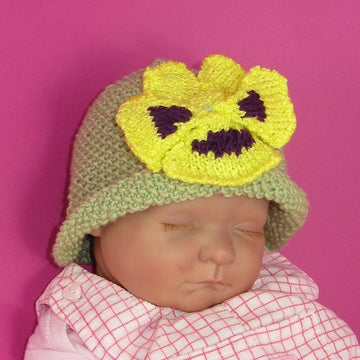 Baby Pansy Flower Summer hat