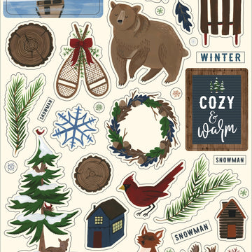 Echo Park Paper Warm & Cozy Chipboard 6"X13" - Accents
