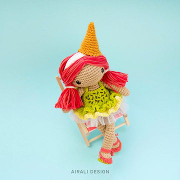 Lorena the ice-cream amigurumi doll