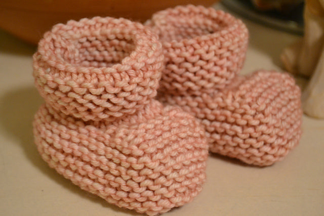 Knitted Baby Bootees