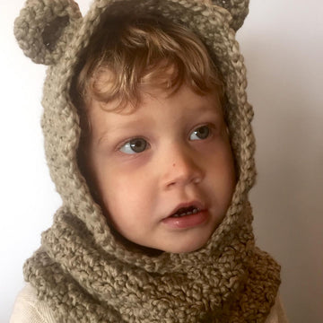 Puppy or Bear Hooded Cowl