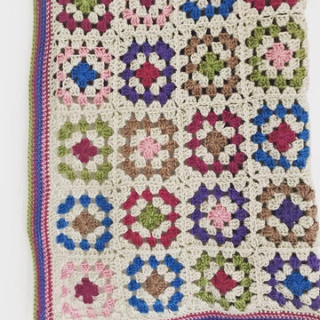 Patchwork Granny Square Crochet  Blanket