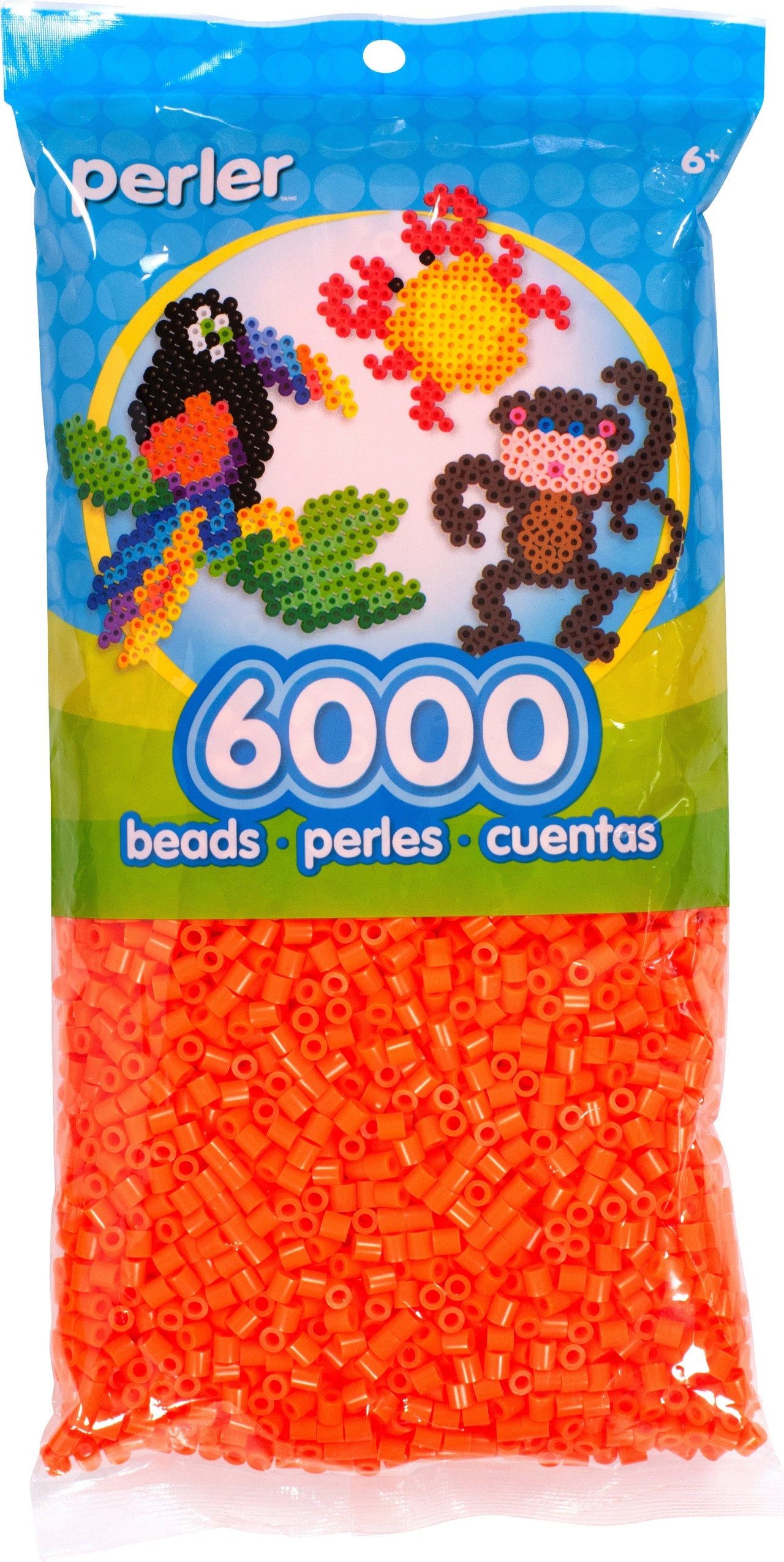 Perler Beads 6,000/Pkg - Orange