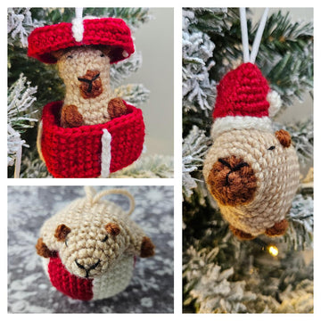 Capybara Christmas Ornaments