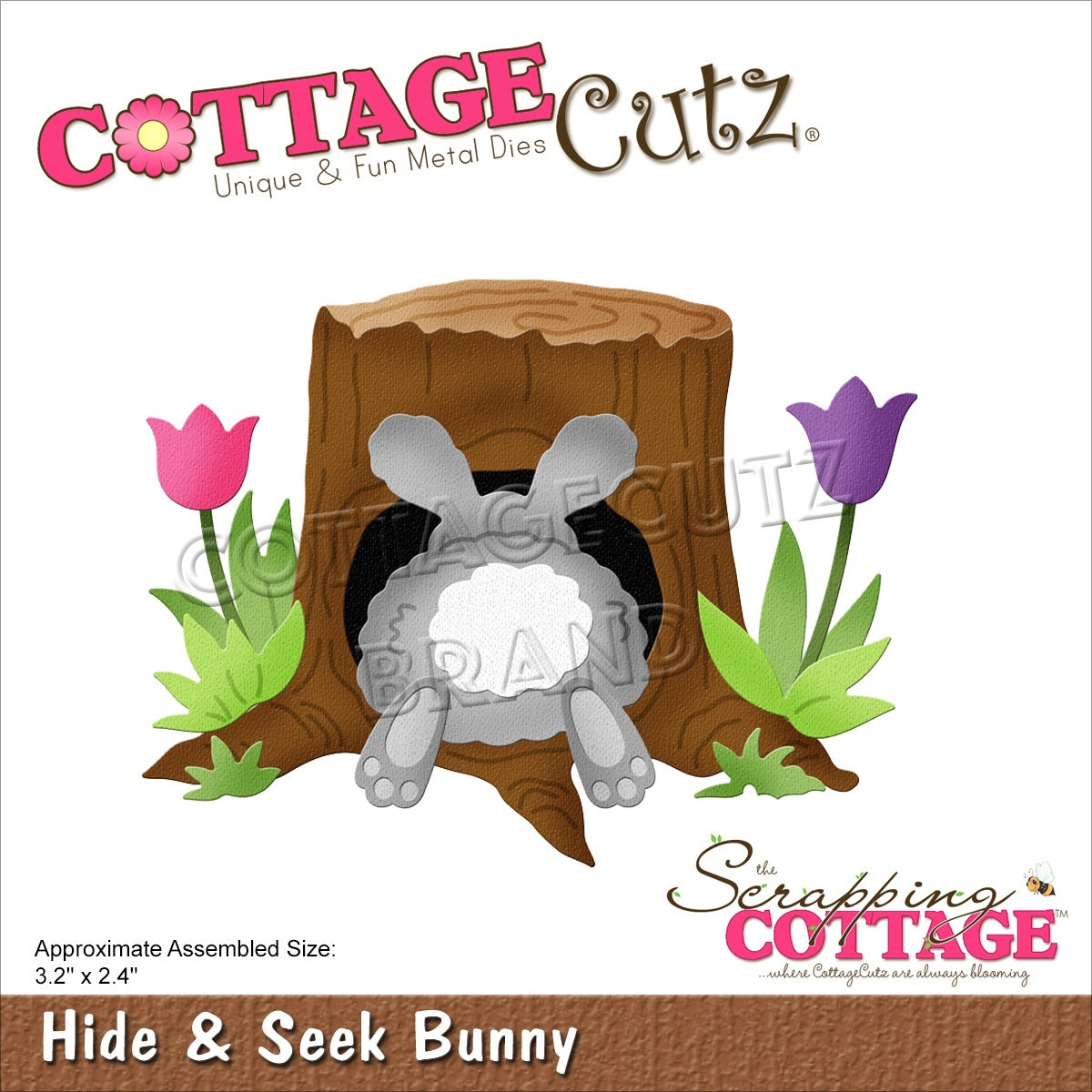 CottageCutz Dies - Hide & Seek Bunny 3.2"X2.4"