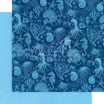 Graphic 45 Double-Sided Paper Pad 12"X12" 16/Pkg - Ocean Blue