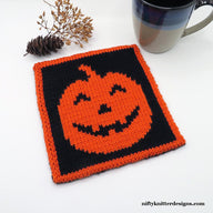 Halloween Pumpkin Potholder