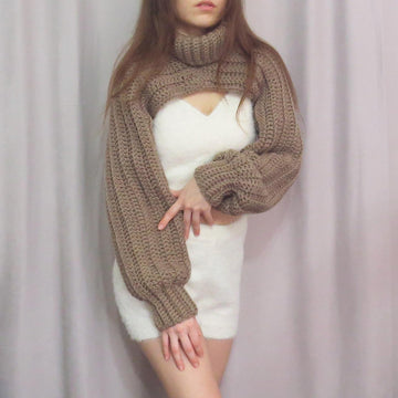 Shrug turtle neck sweater