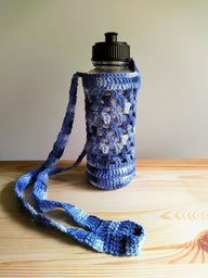 Crochet Water Bottle Holder Pattern Beginner Drink Bottle Sling PDF Easy Crochet Pouch Pattern Crossbody Bottle Bag DIY Crochet Pattern