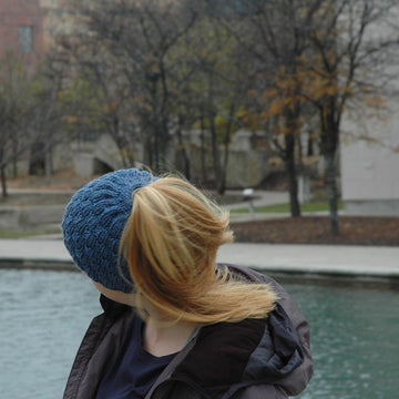 Basketweave Messy Bun Hat