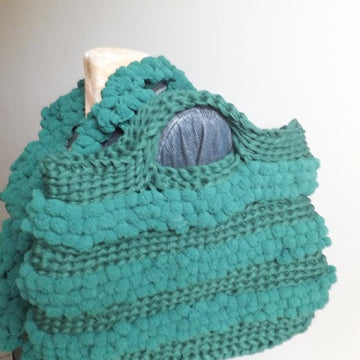 Finger Knit bobble Market Bag