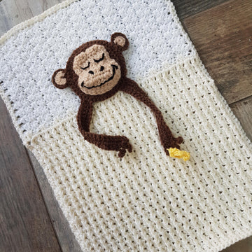Monkey Applique Blanket