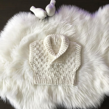 Harmony Basketweave Shawl Collar Vest N 634