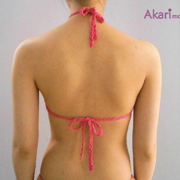Gridded crochet bikini top by Akari mc_ C05