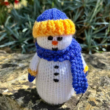 Percy the Snowman Doll Knitting Pattern - Toy Knitting Pattern