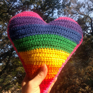 Rainbow Heart Plush