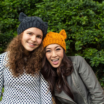 Cabled Cat Ears Hat
