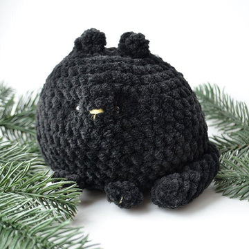 Plush black cat