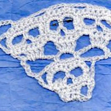 Creepy Skull Triangular Shawl
