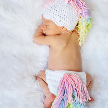 Unicorn Hat and Diaper Cover Newborn - 12 Months