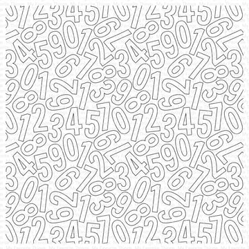 My Favorite Things Background Cling Rubber Stamp 6"X6" - Number Jumble