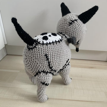 Patched Dog amigurumi