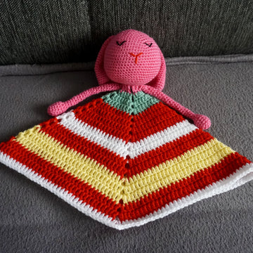 Cuddle Cloth Colorfull Striped Bunny!