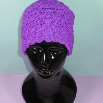 Sideways Cable Slouch Hat