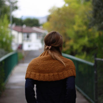 Cabled Crochet Poncho