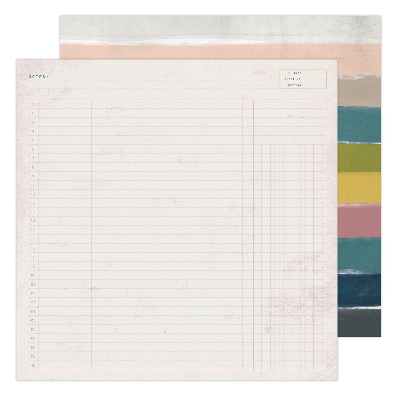 American Crafts Heidi Swapp - Care Free Trail Guide 12"x12" Cardstock