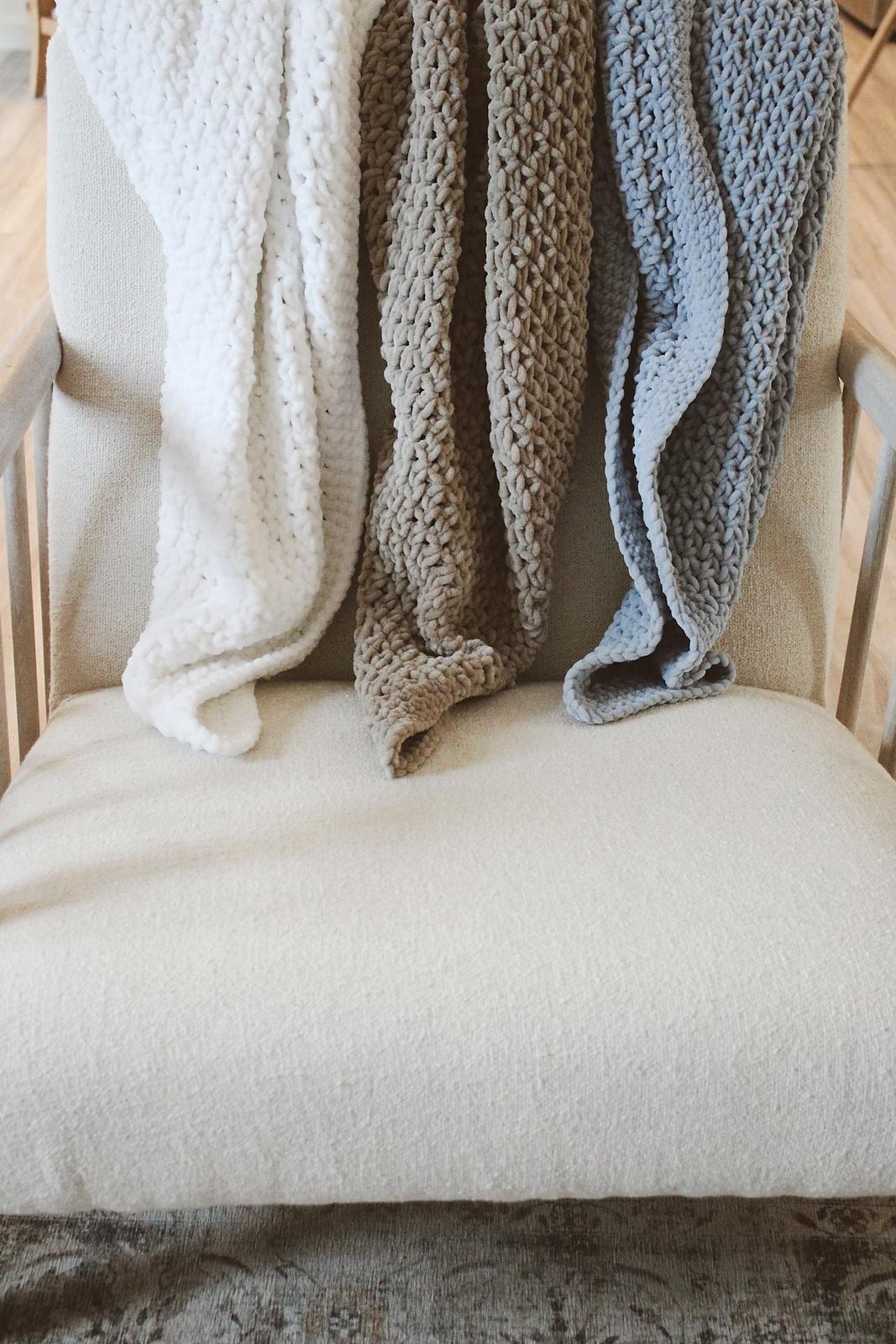 Chunky Chenille Throw Blanket