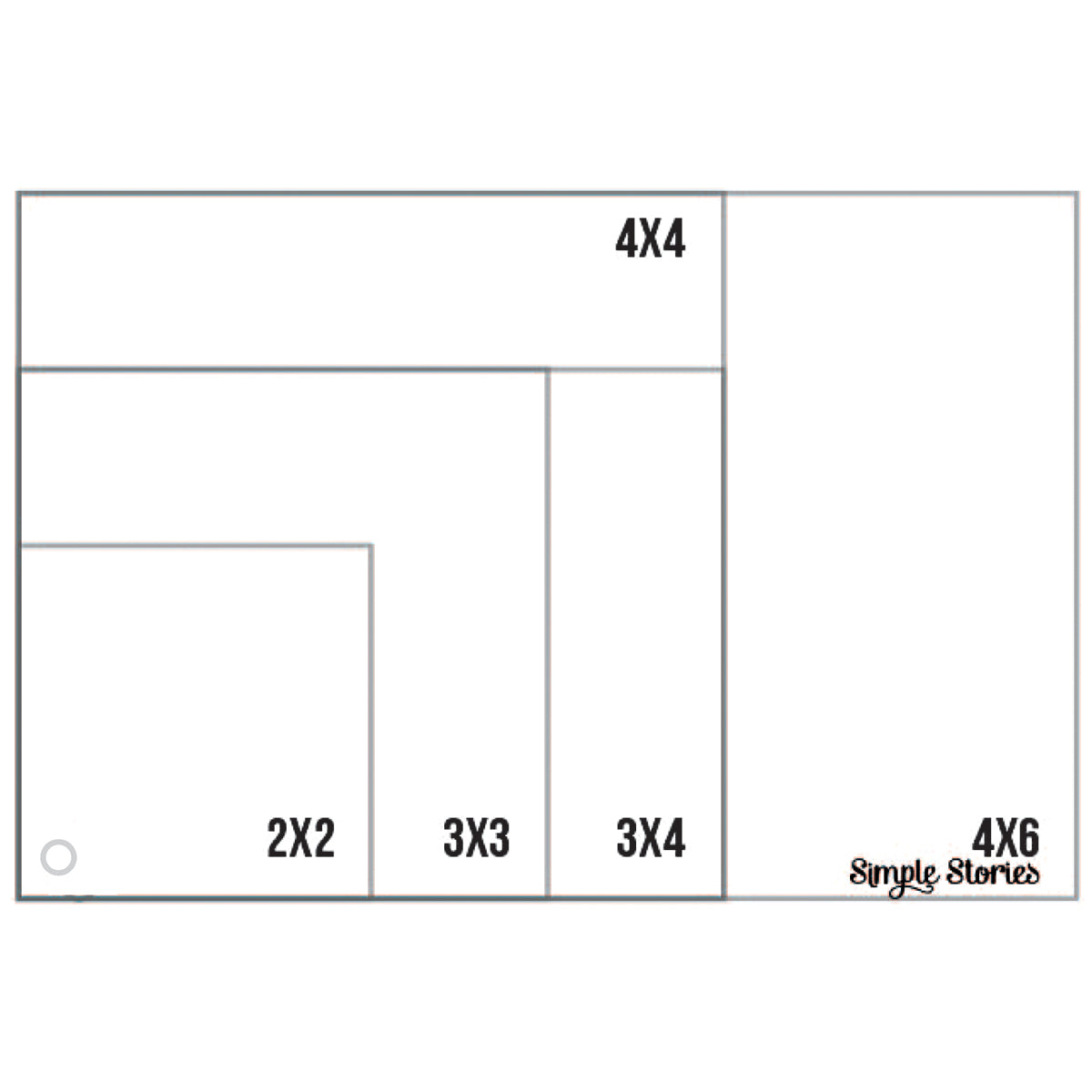 Simple Stories Sn@p! Photo Crops 5/Pkg - Square & Rectangle