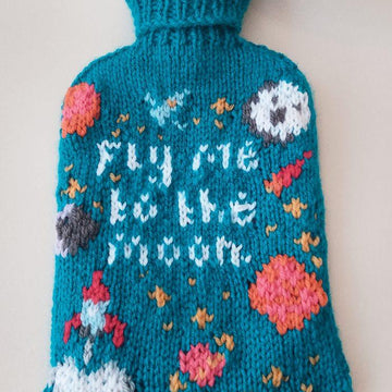 Fly Me to The Moon Hot Water Bottle Cover