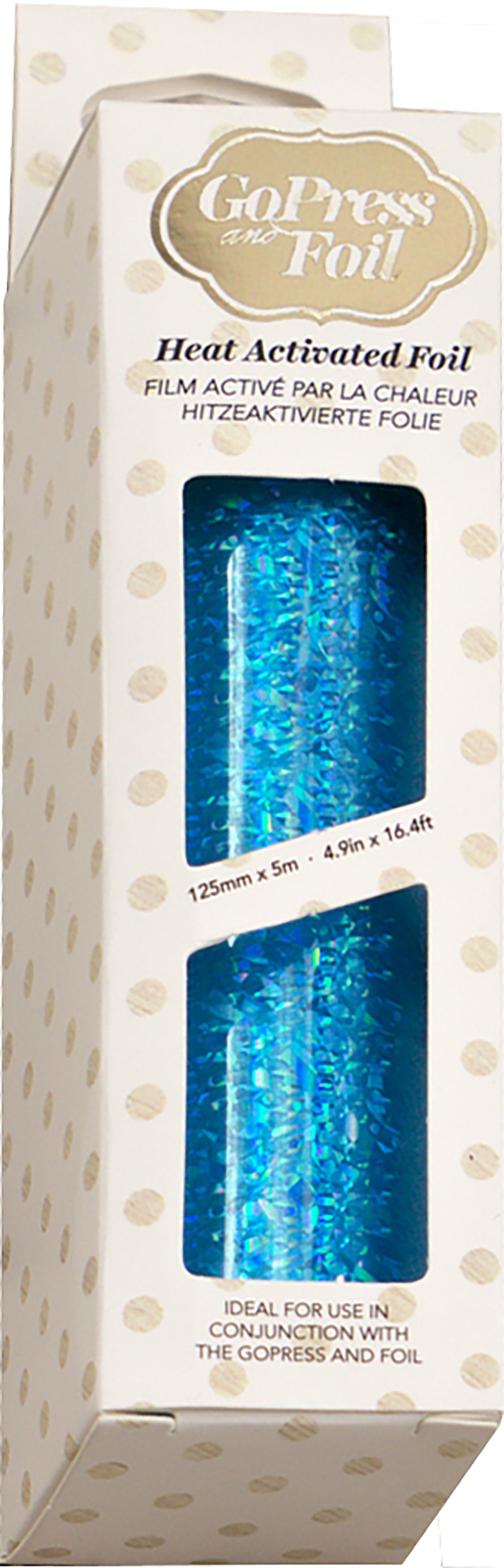 Artdeco Creations Couture Creations Foil 5"X16.4' - Cyan-Iridescent Flakes Pattern