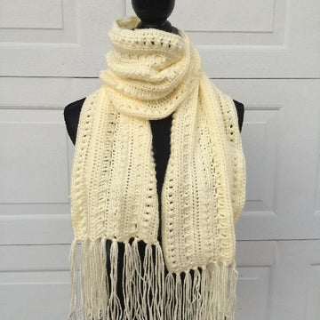 Peach Willow Tassel Scarf