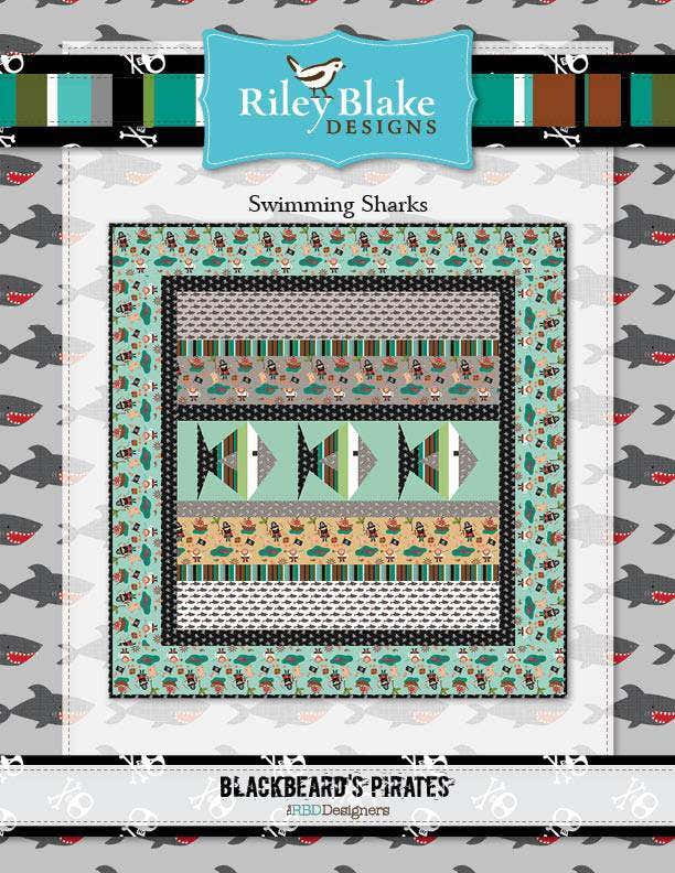 Riley Blake Swimming Sharks - Downloadable PDF