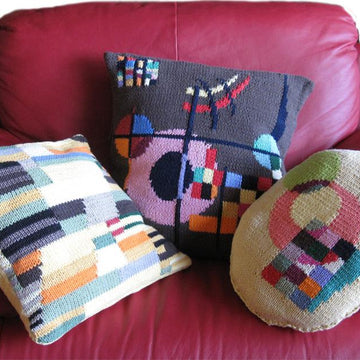 Modern Art Oval Pillow or Placemat