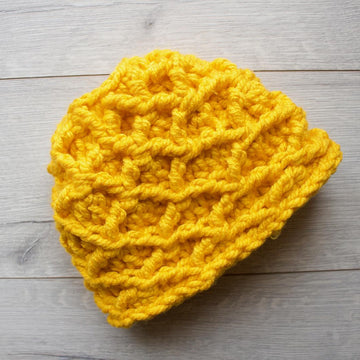 Diamond stitch Messy Bun Hat